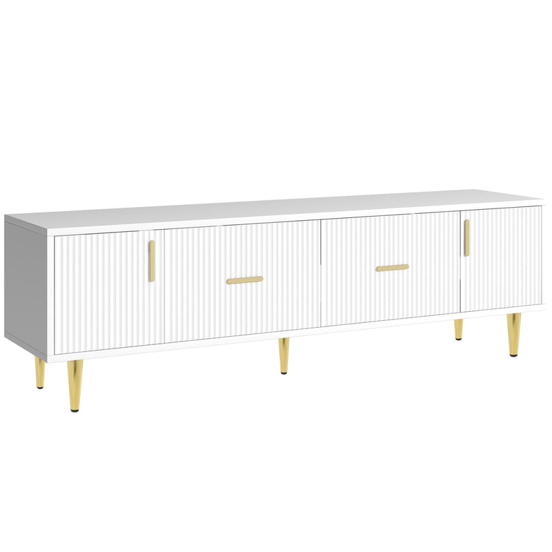 TV-Schrank für 70-Zoll-Fernseher mit goldenen Akzenten, 170x40x50 cm - YB-312124125AAW - 2 - Yorbay.de