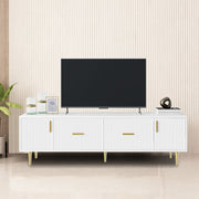 TV-Schrank für 70-Zoll-Fernseher mit goldenen Akzenten, 170x40x50 cm - YB-312124125AAW - 3 - Yorbay.de
