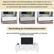 TV-Schrank für 70-Zoll-Fernseher mit goldenen Akzenten, 170x40x50 cm - YB-312124125AAW - 7 - Yorbay.de