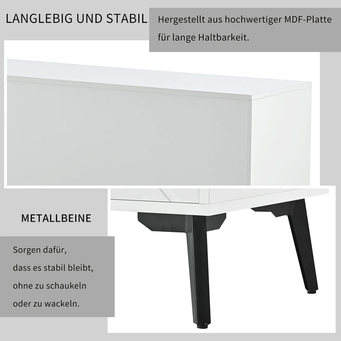 TV-Schrank für 70-Zoll-Fernseher mit 2 Türen und 1 Schublade, 170x39.5x55cm