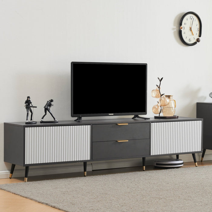 3 - teiliges Wohnzimmerset: TV - Schrank, Couchtisch & Beistelltisch - YB - 5321801234ZAA - 5 - Yorbay.de