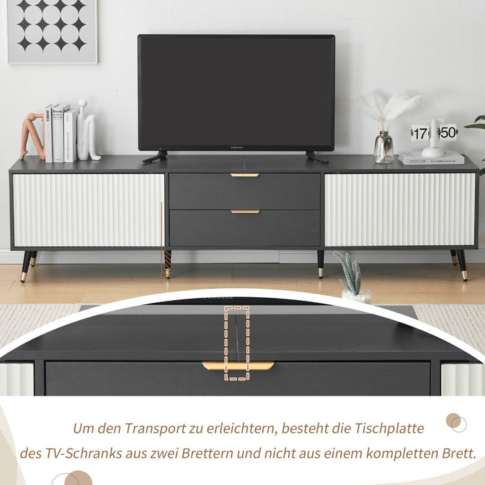 3 - teiliges Wohnzimmerset: TV - Schrank, Couchtisch & Beistelltisch - YB - 5321801234ZAA - 10 - Yorbay.de