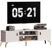 Yorbay TV - Bank mit Türen & offenen Fächern, weiß, 147 cm - YB096-D060 - 3 - Yorbay.de