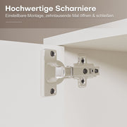 Yorbay TV - Bank mit Türen & offenen Fächern, weiß, 147 cm - YB096-D060 - 5 - Yorbay.de