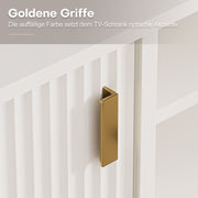 Yorbay TV - Bank mit Türen & offenen Fächern, weiß, 147 cm - YB096-D060 - 7 - Yorbay.de