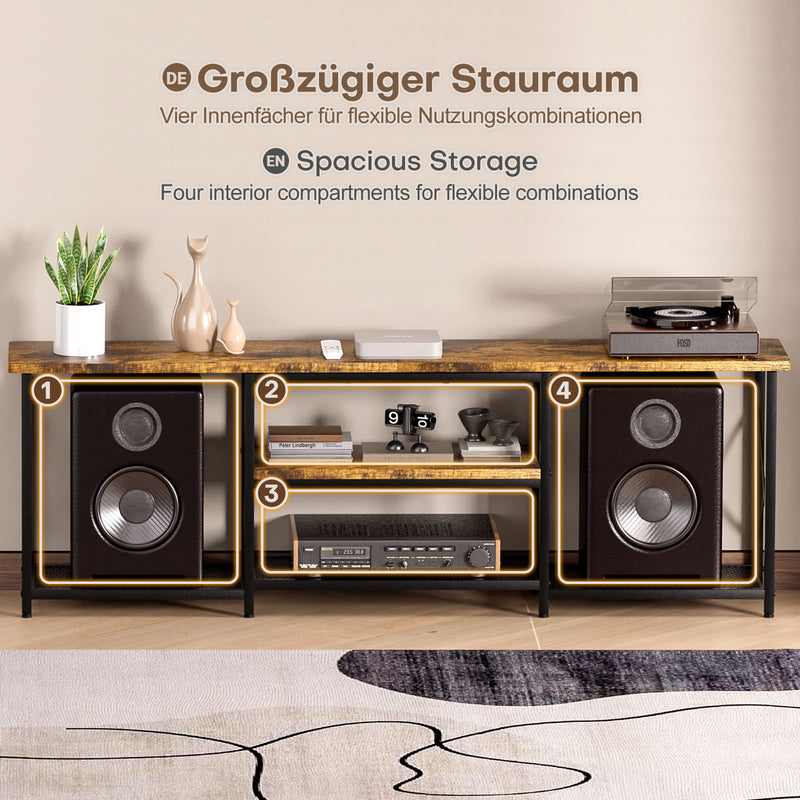 Yorbay TV - Lowboard für Fernseher im Industrie - Design, 160 cm - YB113 - T082 - 5 - Yorbay.de