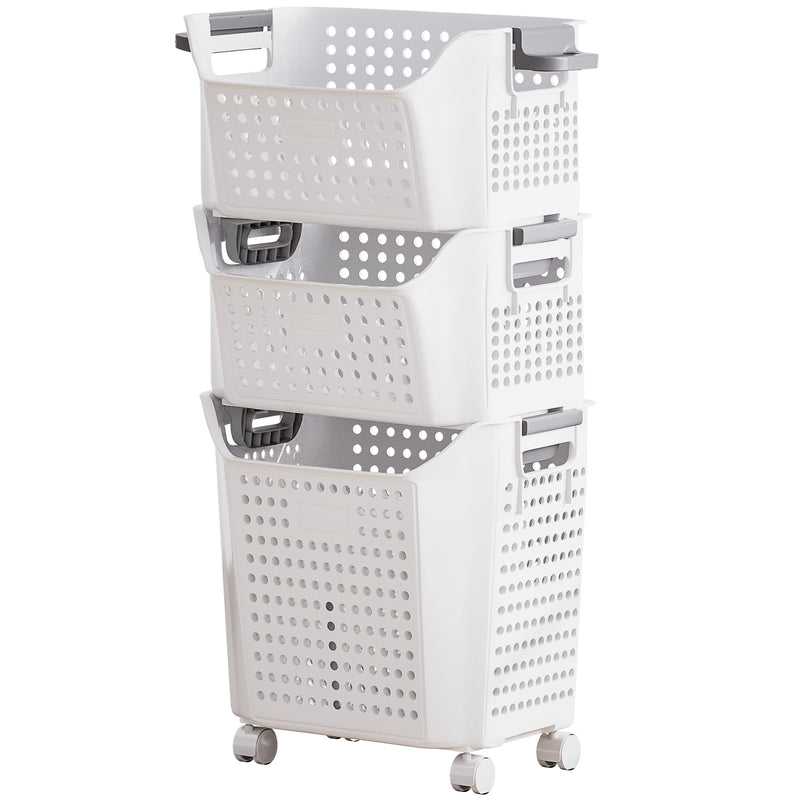 Yorbay Wäschekorb auf Rollen mit Griffen - YB075-W023 - 10 - Yorbay.de