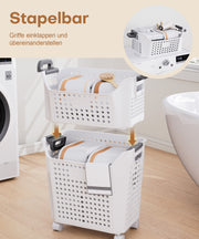 Yorbay Wäschekorb auf Rollen mit Griffen - YB075-W023 - 12 - Yorbay.de
