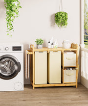 Yorbay Wäschekorb Regal 140L mit 4 Fächern - YB136-Z122 - 9 - Yorbay.de