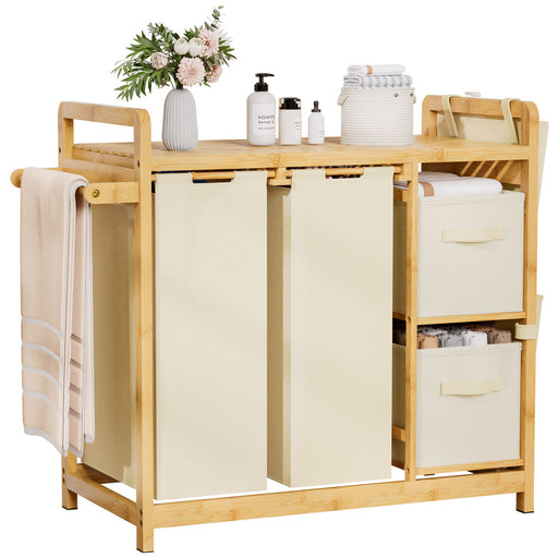 Yorbay Wäschekorb Regal 140L mit 4 Fächern - YB136-Z122 - 2 - Yorbay.de