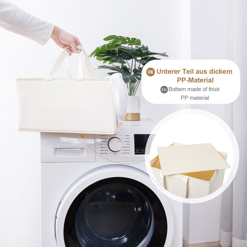 Yorbay Wäschewagen auf Rollen, Badregal aus Bambus mit 4 Fächern - F165B - 7 - Yorbay.de