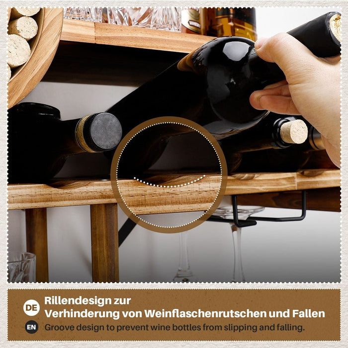 Yorbay Holz - Weinregal in Flugzeug - Design für die Wandmontage - D04 - 6 - Yorbay.de