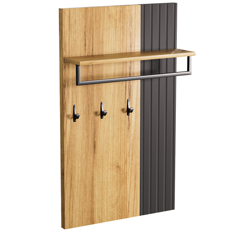 Yorbay Wandgarderobe mit Ablage und Kleiderstange
