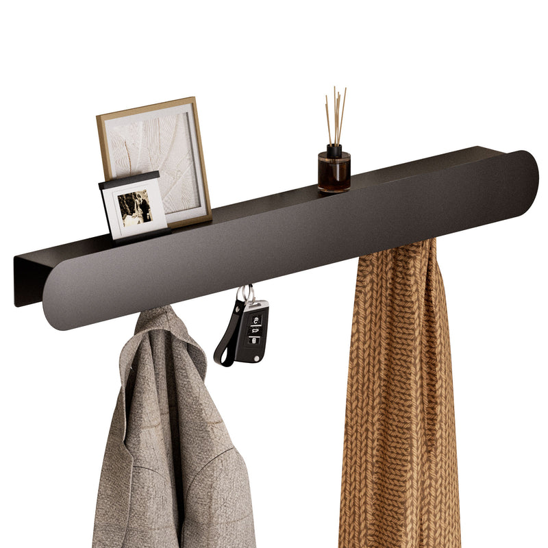 Yorbay Metall Wandgarderobe mit Ablage und 6 Haken - YM001-N001 - 1 - Yorbay.de