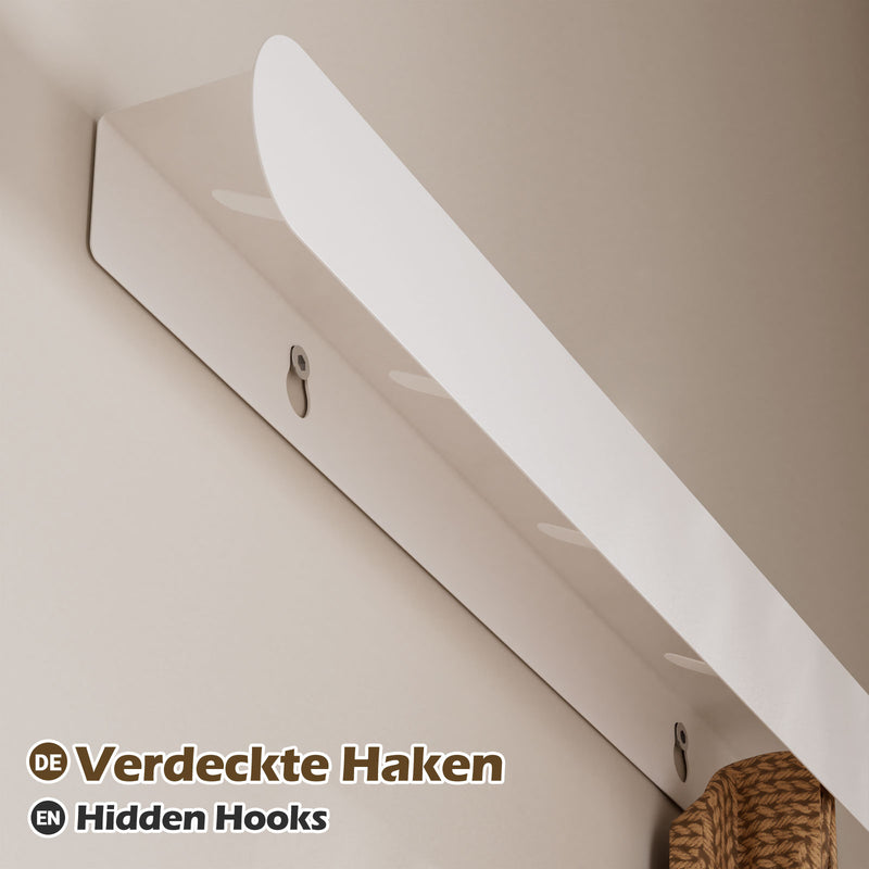 Yorbay Metall Wandgarderobe mit Ablage und 6 Haken - YM001-N002 - 11 - Yorbay.de