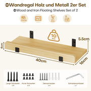 Yorbay Wandregal 2er Set, Breite 40 cm - YB116-T083 - 3 - Yorbay.de