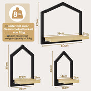 Yorbay 3 - teilige Wandregal - Set - YB118-T085 - 3 - Yorbay.de