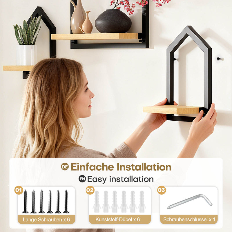 Yorbay 3 - teilige Wandregal - Set - YB118-T085 - 5 - Yorbay.de