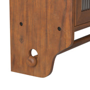 Vintage Wandschrank mit Glastüren und Handtuchhalter, 63 x 60 x 18 cm - YB - W2552P291567 - 5 - Yorbay.de