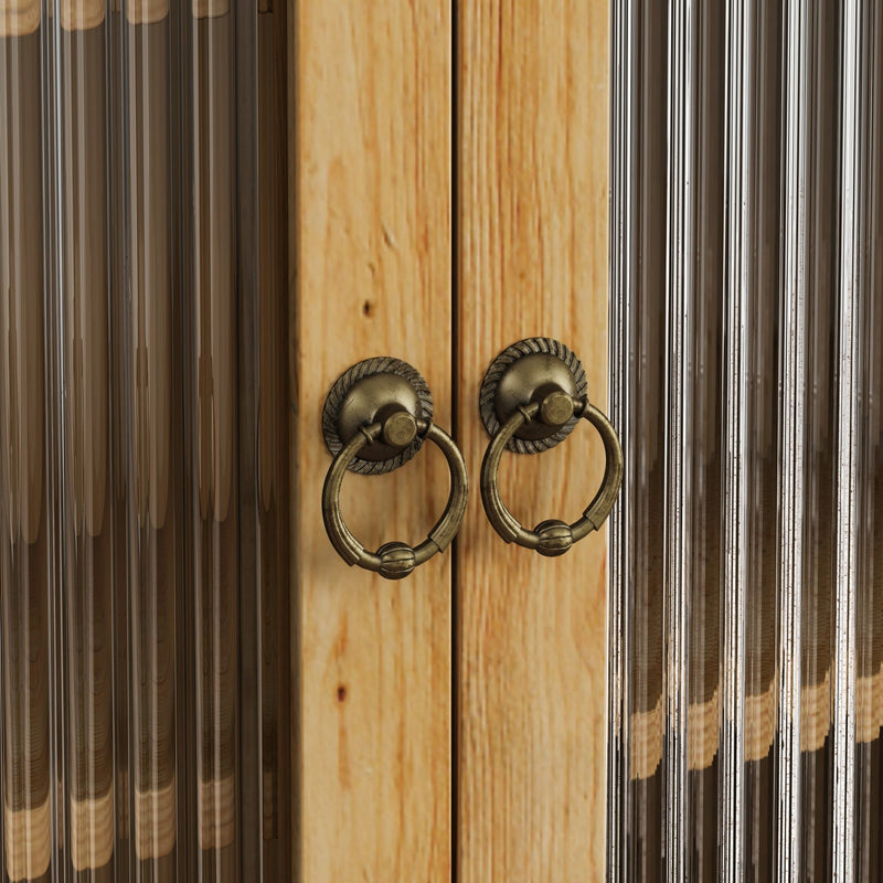 Vintage Wandschrank mit Glastüren und Handtuchhalter, 63 x 60 x 18 cm - YB - W2552P291567 - 10 - Yorbay.de