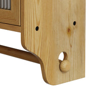 Vintage Wandschrank mit Glastüren und Handtuchhalter, 63 x 60 x 18 cm - YB - W2552P291567 - 11 - Yorbay.de