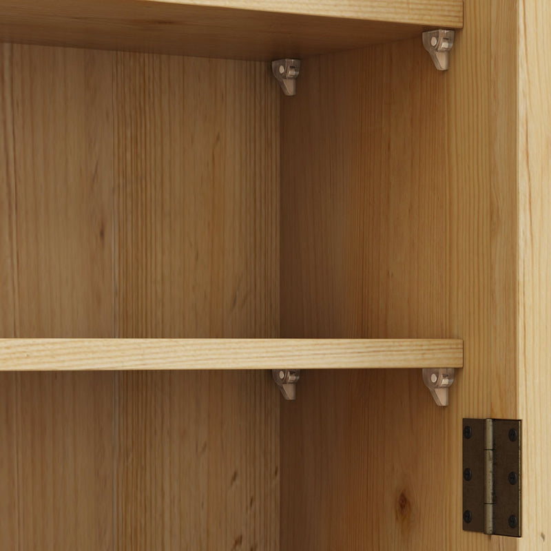 Vintage Wandschrank mit Glastüren und Handtuchhalter, 63 x 60 x 18 cm - YB - W2552P291567 - 12 - Yorbay.de