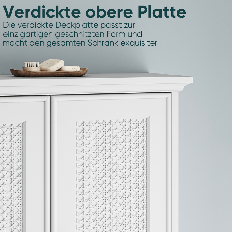 Wandmontierter Badezimmerschrank mit Korbtüren - YB - W3180P271282 - 6 - Yorbay.de