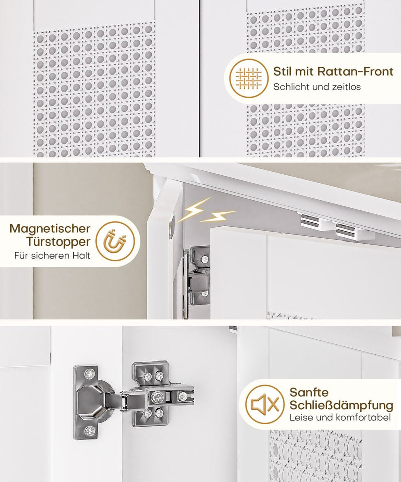 Hängeschrank mit Korbtüren - YB133-D064 - 4 - Yorbay.de