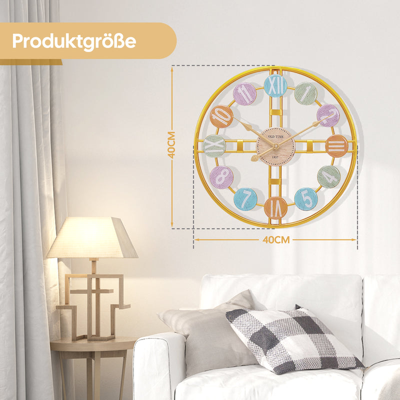 Yorbay Wanduhr aus Metall, 40x40cm / 60x60cm - YB044 - W012 - 3 - Yorbay.de