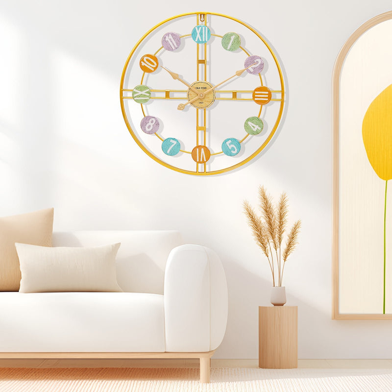 Yorbay Wanduhr aus Metall, 40x40cm / 60x60cm - YB044 - W013 - 17 - Yorbay.de