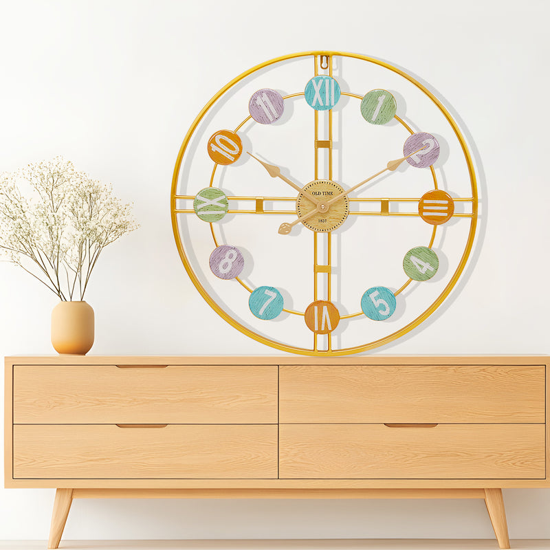 Yorbay Wanduhr aus Metall, 40x40cm / 60x60cm - YB044 - W012 - 15 - Yorbay.de