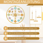 Yorbay Wanduhr aus Metall, 40x40cm / 60x60cm - YB044 - W012 - 12 - Yorbay.de