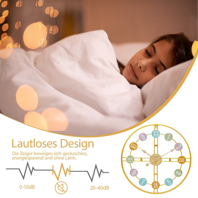 Yorbay Wanduhr aus Metall, 40x40cm / 60x60cm - YB044 - W012 - 13 - Yorbay.de