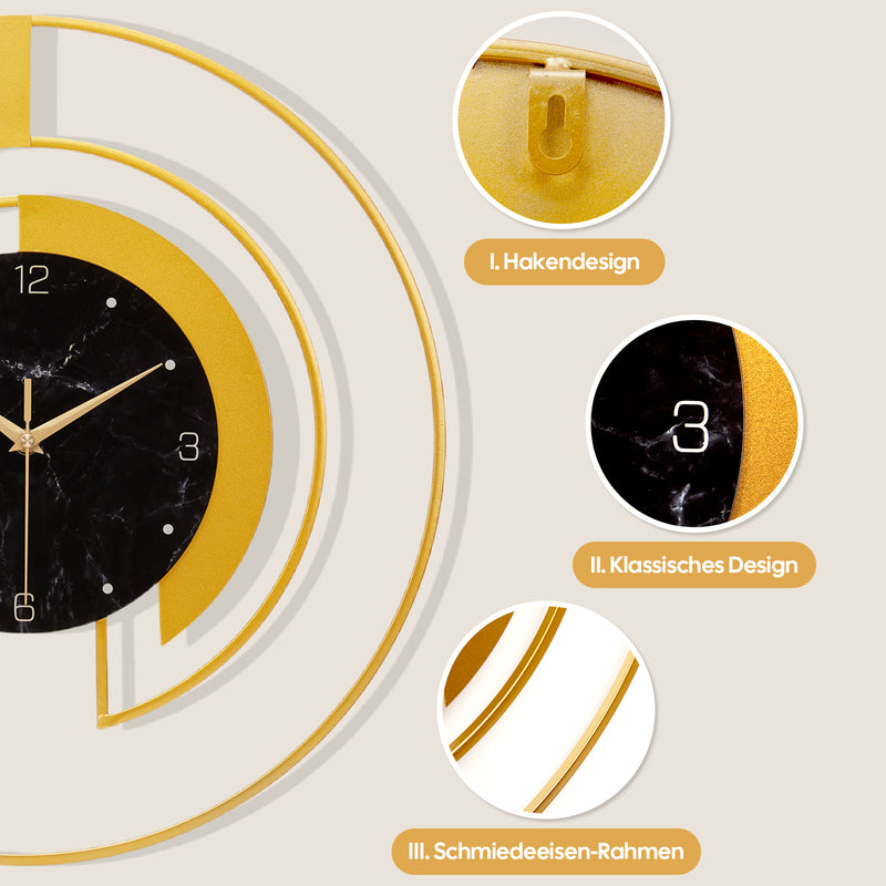 Yorbay Wanduhr aus Metall, 46x46cm - YB003 - W009 - 5 - Yorbay.de