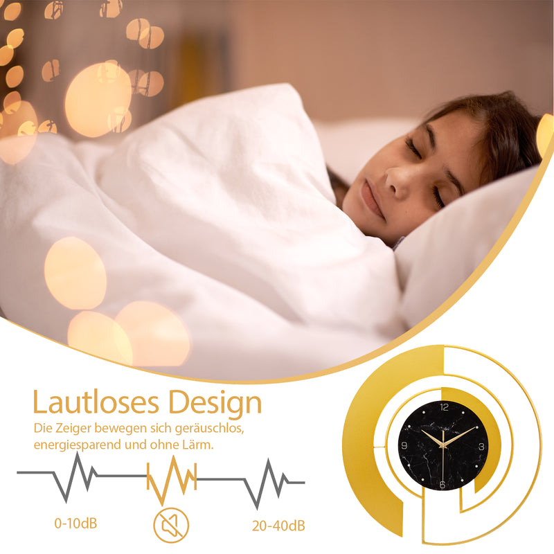 Yorbay Wanduhr aus Metall, 46x46cm - YB003 - W009 - 8 - Yorbay.de