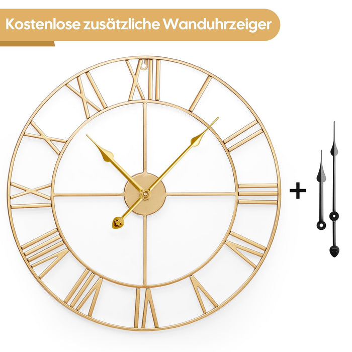 Yorbay Vintage Wanduhr aus Metall mit römischen Ziffern, 40 cm / 60 cm Durchmesser - YB003 - W005 - 4 - Yorbay.de