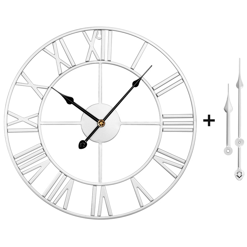 Yorbay Vintage Wanduhr aus Metall Silber - YB003-W004 - 8 - Yorbay.de