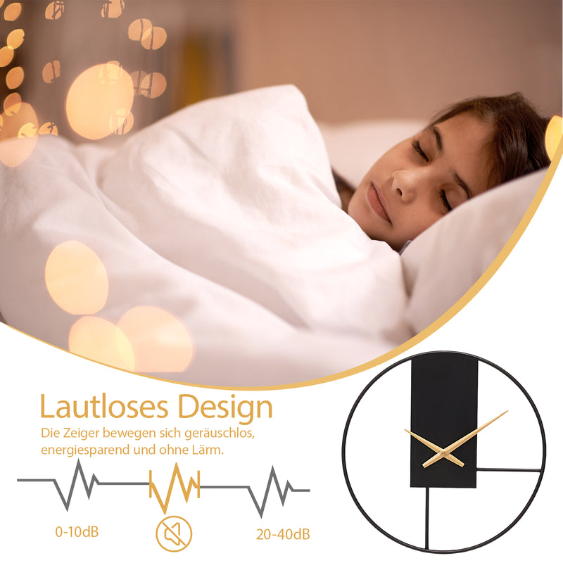 Yorbay Wanduhr aus Metall, 40x40cm / 50x50cm - YB003 - W010 - 8 - Yorbay.de