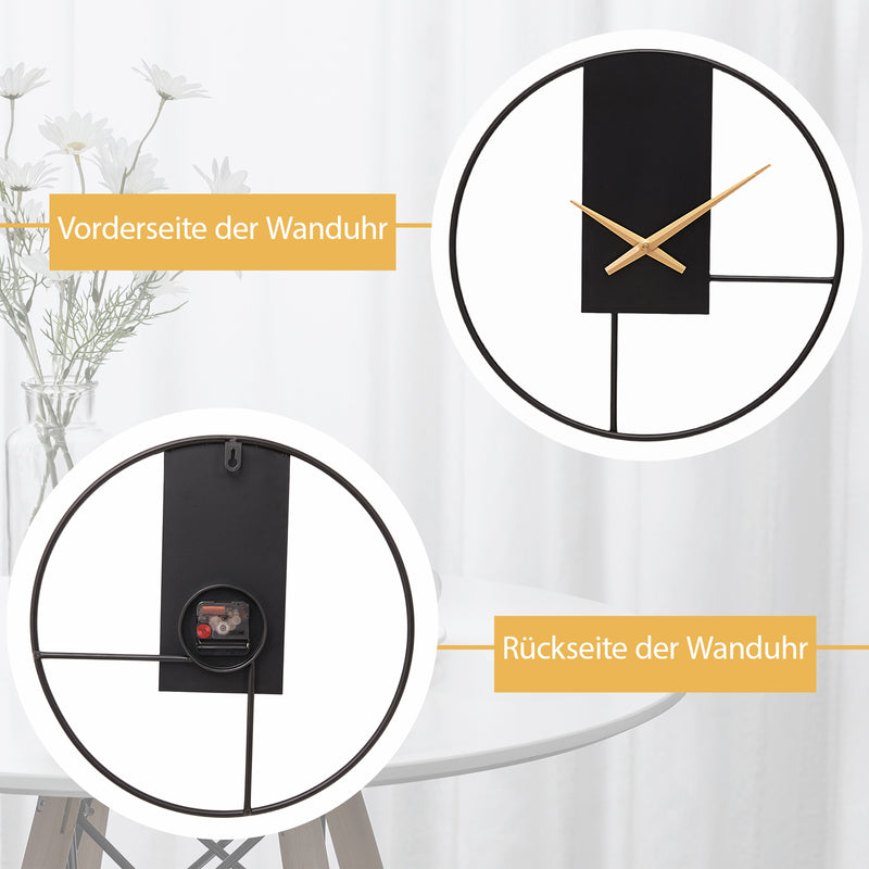 Yorbay Wanduhr aus Metall, 40x40cm / 50x50cm - YB003 - W010 - 6 - Yorbay.de