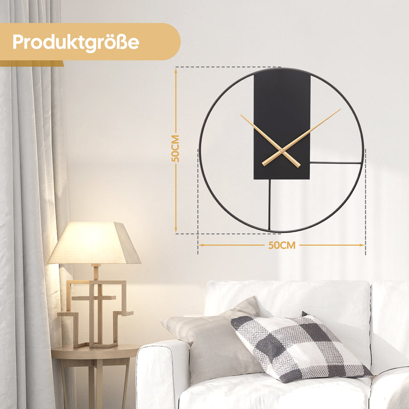 Yorbay Wanduhr aus Metall, 40x40cm / 50x50cm - YB003 - W011 - 12 - Yorbay.de