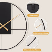 Yorbay Wanduhr aus Metall, 40x40cm / 50x50cm - YB003 - W011 - 14 - Yorbay.de