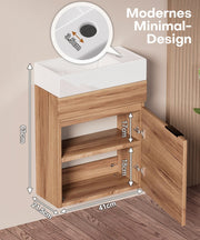 Yorbay Waschbecken mit Unterschrank, wandhängend - YB100-D057 - 3 - Yorbay.de