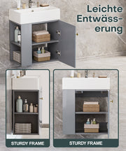 Yorbay hängender Waschtischunterschrank 55 cm mit Waschbecken - YB097-D054 - 13 - Yorbay.de
