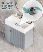 Yorbay hängender Waschtischunterschrank 55 cm mit Waschbecken - YB097-D054 - 14 - Yorbay.de