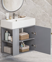 Yorbay hängender Waschtischunterschrank 55 cm mit Waschbecken - YB097-D054 - 15 - Yorbay.de