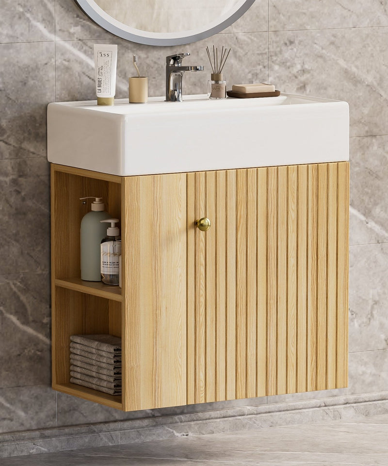 Yorbay hängender Waschtischunterschrank 55 cm mit Waschbecken - YB097-D065 - 17 - Yorbay.de