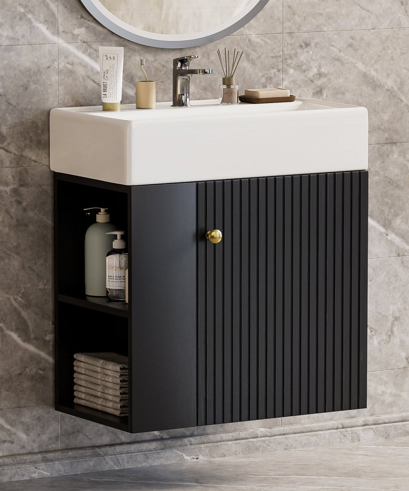 Yorbay hängender Waschtischunterschrank 55 cm mit Waschbecken - YB097-D083 - 24 - Yorbay.de