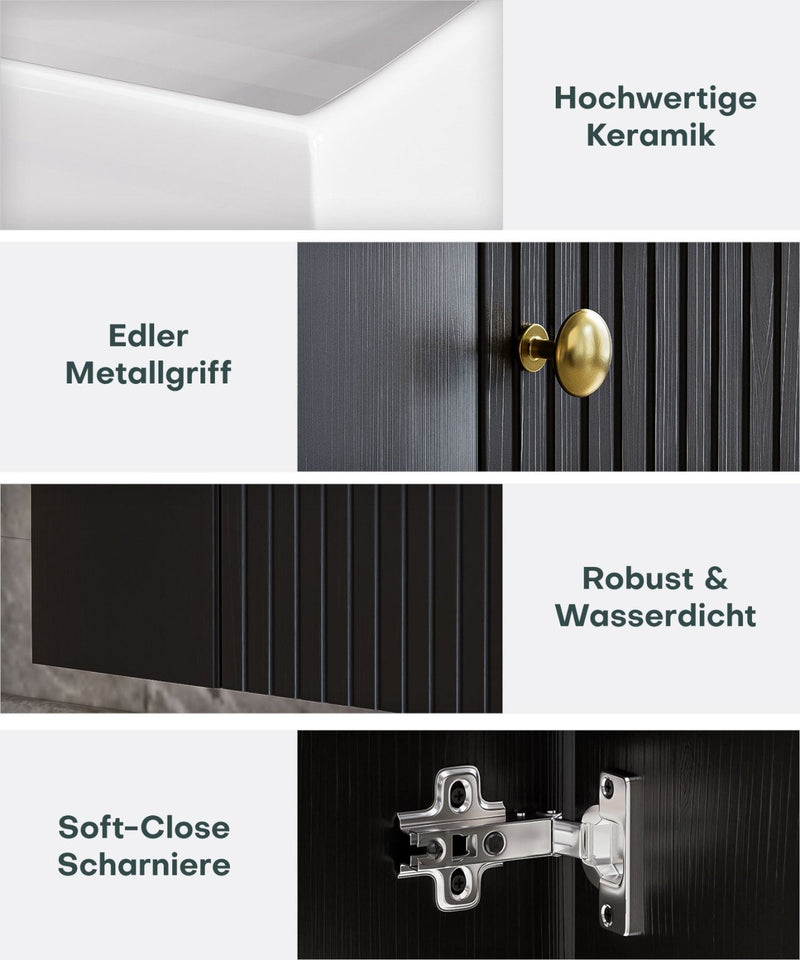 Yorbay hängender Waschtischunterschrank 55 cm mit Waschbecken - YB097-D083 - 26 - Yorbay.de