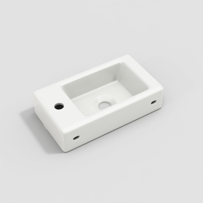 Hängender Waschtischunterschrank 46 cm mit Keramik - Waschbecken - YB - N656P240831K - 21 - Yorbay.de