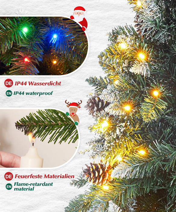 Yorbay künstlicher Weihnachtsbaum mit LED - Beleuchtung, 10 Lichtmodi und Holzständer - O037 - 6 - Yorbay.de